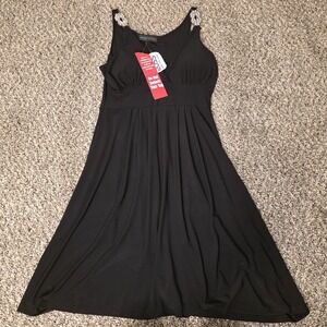 American City Wear Dress Juniors Small Black Fit & Flare Cocktail Rhinestone